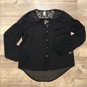 Frenchi black lace Top